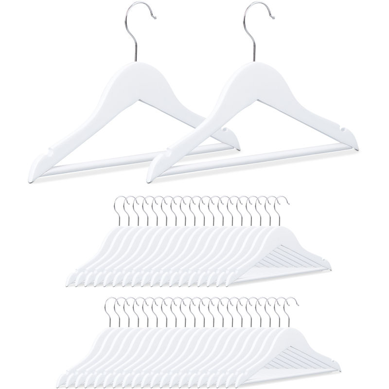 2pcs/set Men's Suit Hangers With Clips, Wide Shoulder Anti-slip