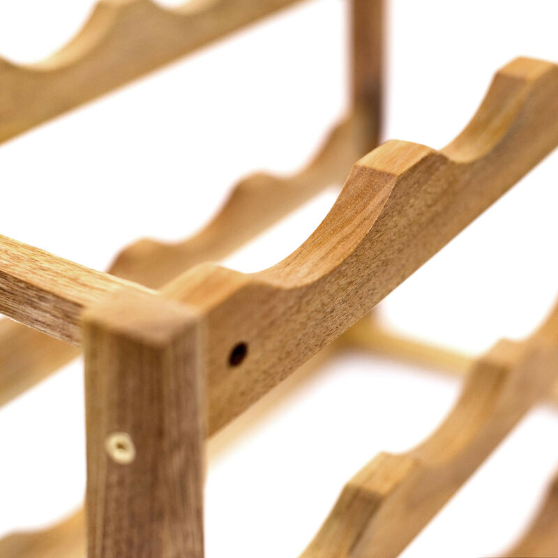 Relaxdays Small, Bottle Rack For 12 Bottles Of Wine, H X W X D: 28 X 21 - View #10