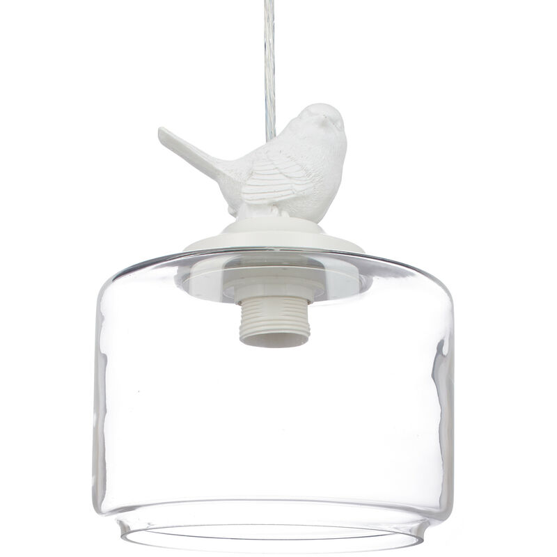 gevolg Array Zoeken Relaxdays Ceiling Light with Bird, Deco Lamp in Vintage Retro Look, E27  Socket, Transparent