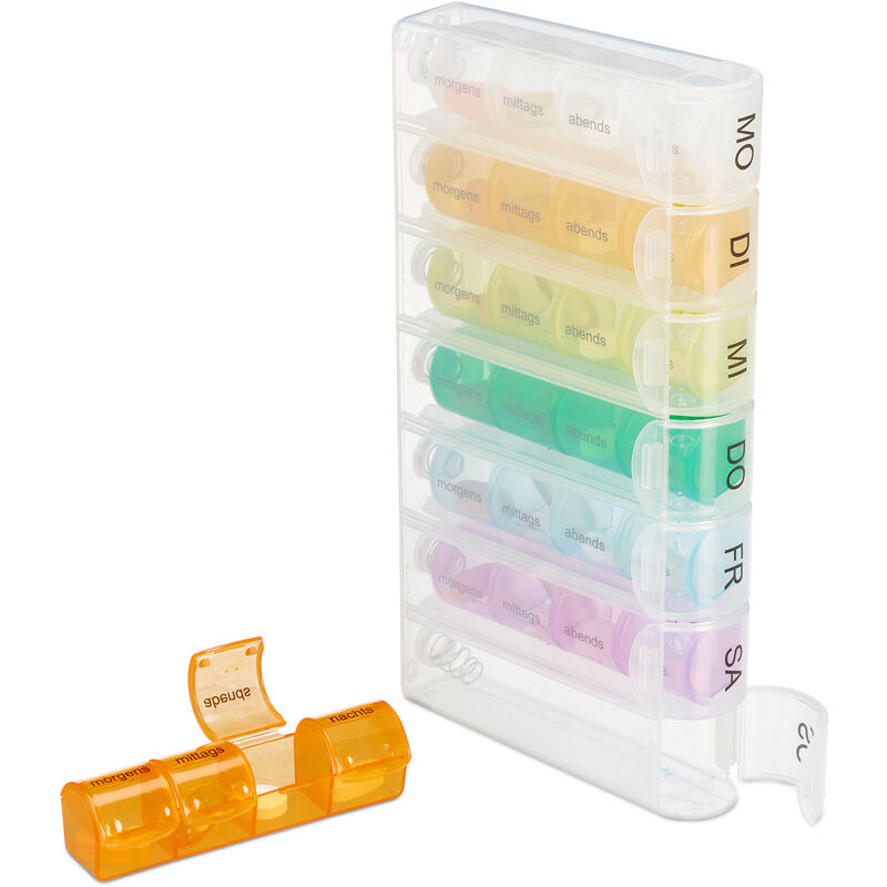 GRANDE SETTIMANALE QUOTIDIANO Pillola Scatola Organiser Medicina Dispenser  7 Del EUR 2,06 - PicClick IT