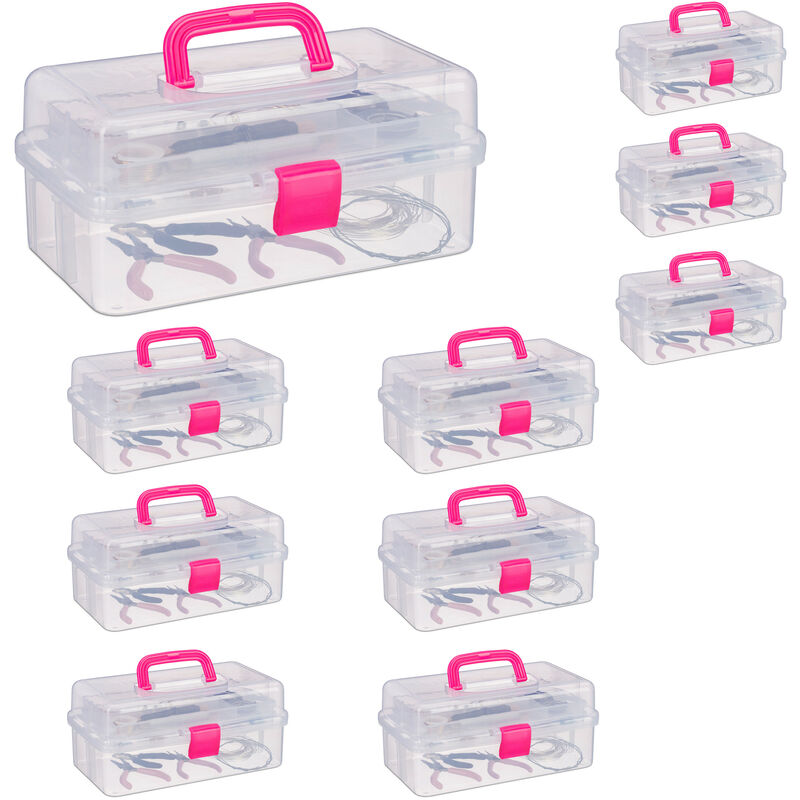 2pcs Assortment Box Plastic Small Sorting Boxes For Small Parts Transparent Storage  Box With Lid 15 Compartments Adjustable Assortment Box Small Empty