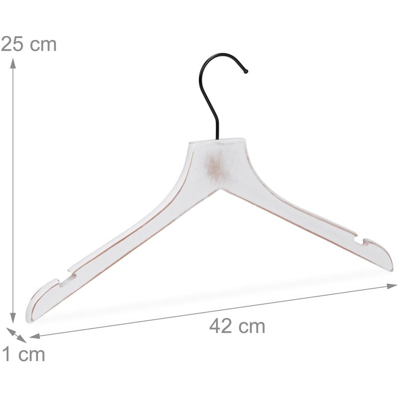 10 Pack Hangers, Heavy Duty Plastic Hangers, Non-slip, Space Saving, 0.6cm  Thickness, 360 Swivel Hook, 42cm Length, Gray