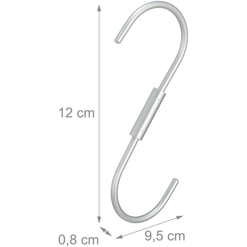 20 Pcs S Hooks With Safety Buckle For Hanging, Plastic Heavy Duty S Shaped  Hooks For Kitchen Utensil, Closet Rod, Bathroom