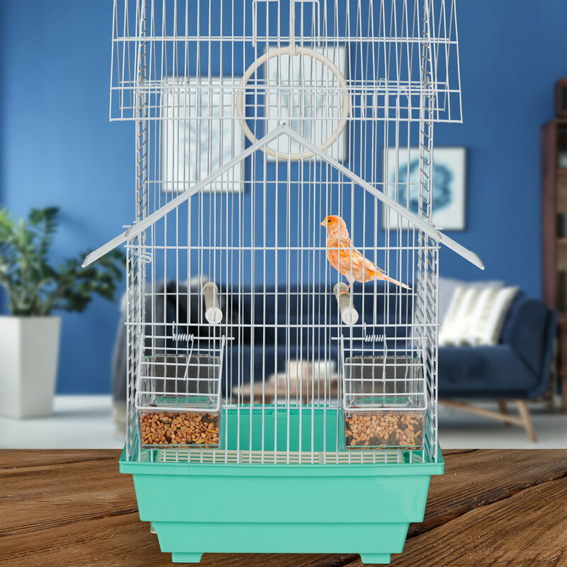 Relaxdays Bird Cage Birdcage for Small Birds Perches Feeders