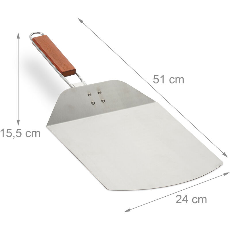 Relaxdays Wooden Pizza Slider, Pizza Peel, Set of 3, 30.5 x 54 cm, Pizza  Spatula Paddle