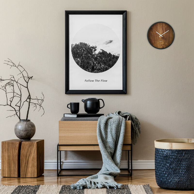 Relaxdays Wall Clock, Modern, Battery ...