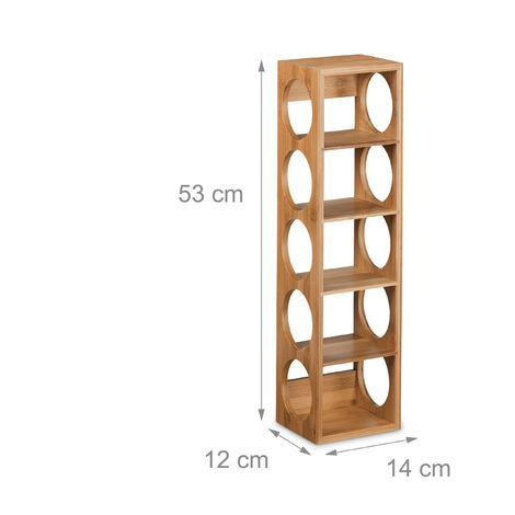 Relaxdays Set of Wine Racks for Bottles, Bamboo, HWD: 53 x 14