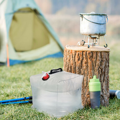 1pc 10l 20l Camping Water Canisters With Tap Foldable Water Container Bpa  Free Pvc Water Storage Bag Bucket Drinking Water Tank For Outdoor Hiking  Fishing Climbing Picnics Bbq