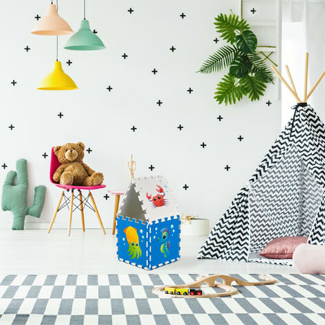 Relaxdays puzzelmat 9 delen - speeltegels eva foam