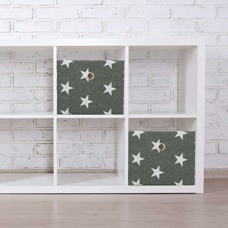 Relaxdays 2x Storage Boxes, Rectangular Fabric Basket, Container ...