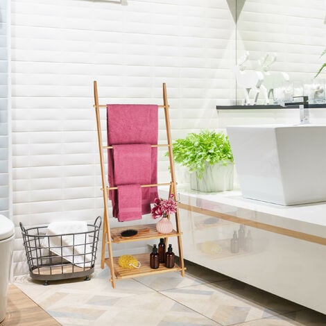 free standing bathroom towel storage