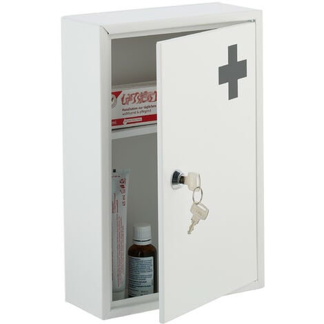 Wall mounted lockable 2024 medicine cabinet