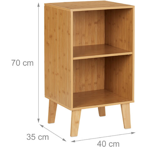 Relaxdays 3-Tier Bathroom Shelf, Free Standing, Open Bamboo Kitchen Rack, MDF, No Drilling, HWD: 72x30x29 - View #5