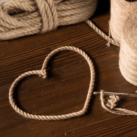 Relaxdays Natural Rope, 2x Set, Jute, Plant, Twine, Handicraft, Garden  Decorations, Hessian Thread, 10mm Thick, 10m Long