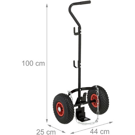 Relaxdays Gas Bottle Trolley For Kg Canisters Pneumatic Tyres Steel Warehouse