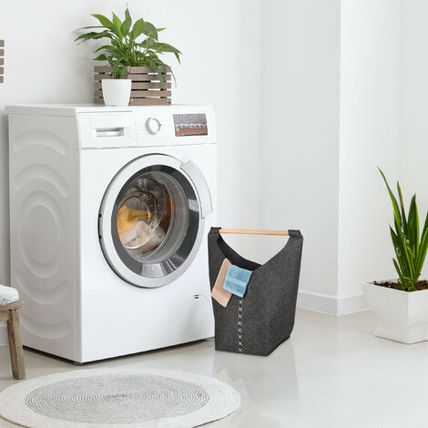 Relaxdays Laundry Bin made of Felt, 50 ...