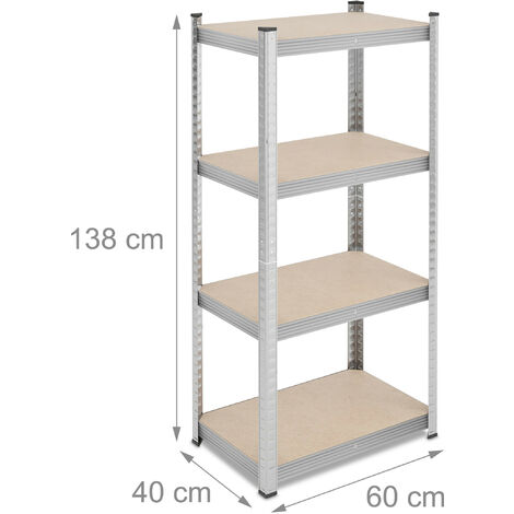 Relaxdays Heavy-duty Shelving Unit, HWD 168x80x40 Cm, 350 Kg, 5 Shelves - View #6