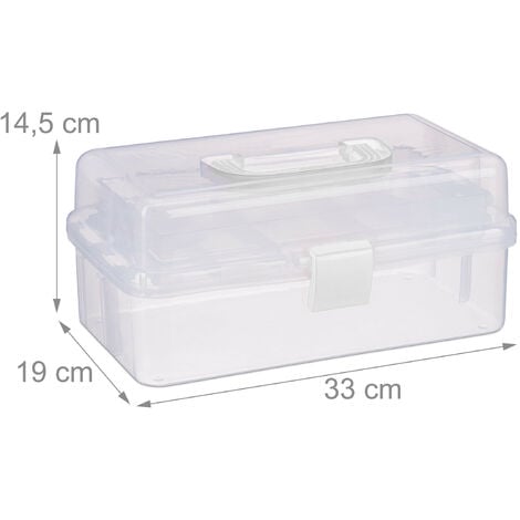 Relaxdays Storage Box with 9 Compartments, Sorting for Craft & Art