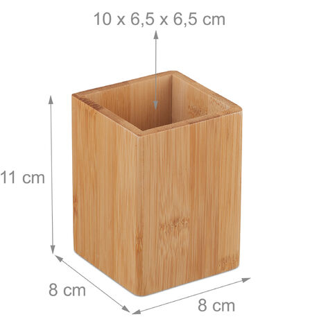 Relaxdays Desk Organiser, 2 Drawers, Bamboo & MDF, HxWxD - View #14