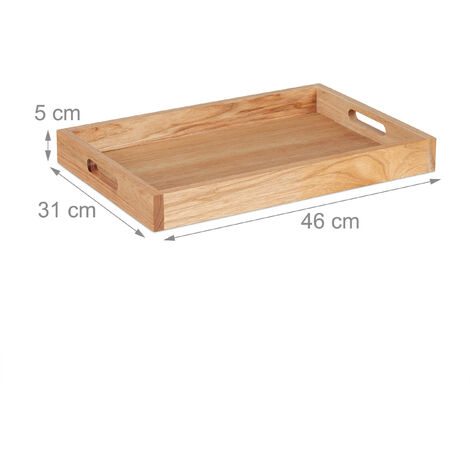 Relaxdays Serving Tray, Wood MDF, H x W x D: x 46 x 31 cm