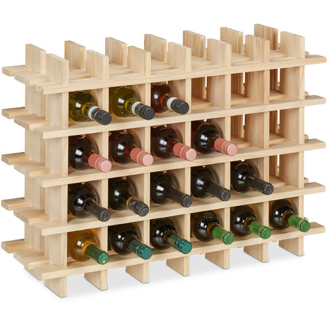 Relaxdays Wine Rack, for 24 Bottles, Stackable Shelf for Beverages, Bar ...