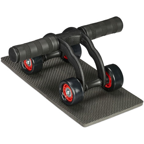 AB Roller Appareil de musculation des abdominaux et du dos avec poignées et support de nuque AB Roller Appareil de musculation des abdominaux et du dos avec poignées et support de nuque