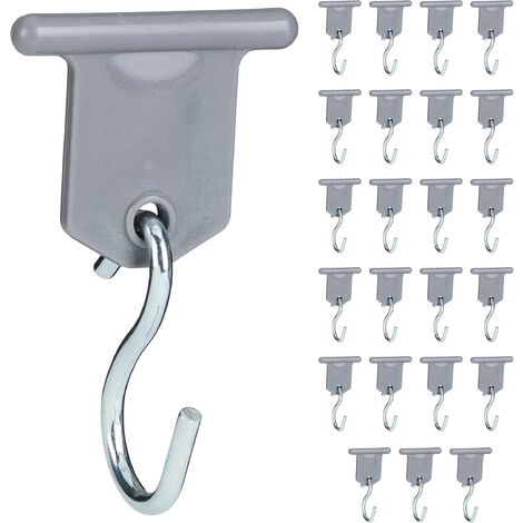 Relaxdays Awning Hooks, Set of 24, for Curtain & Blind Rails, for ...