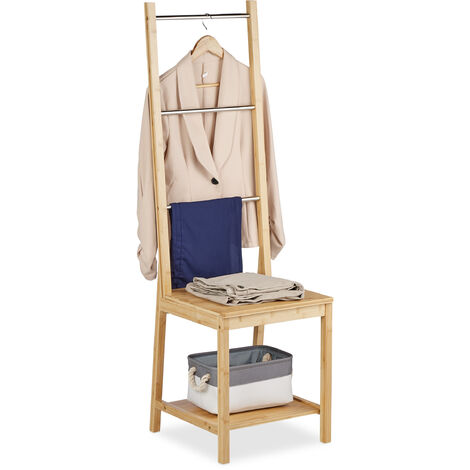 Relaxdays poef met opbergruimte - opvouwbaar - opbergpoef - gepolsterd - bamboe - wit Stoel Relaxdays poef met opbergruimte - opvouwbaar - opbergpoef - gepolsterd - bamboe - wit Stoel