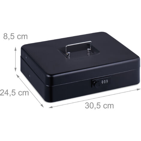 Relaxdays Key Box, Wall Cabinet, Combination Lock, 48 Hooks, With Key Rings, HWD: 25 X 18 X 7.5