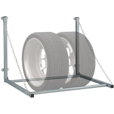 Heyner Premium Tire Wall Holder - Mount For 4 Tires With Wall Plugs Included