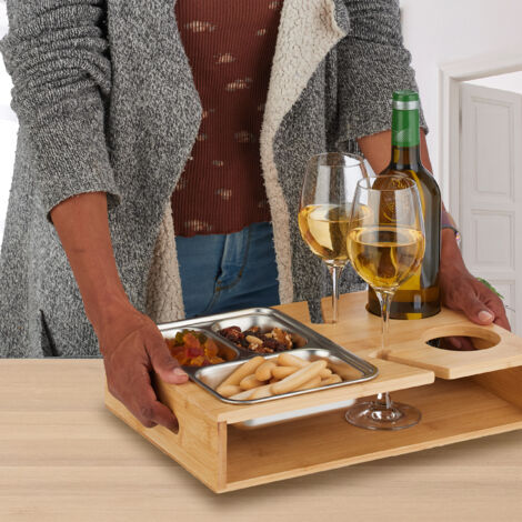 Bamboo Wooden Couch Buddy Couch Bar Ofa Tray With Drink Holder Couch - View #5
