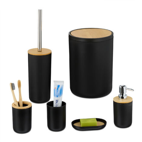 CERBIOR Bathroom Accessories Set 6 Piece Bath Ensemble Includes Soap