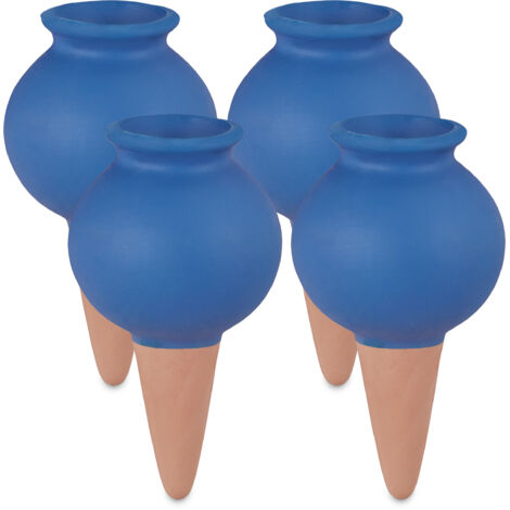 8 x watering spikes, automatic water dispenser for indoor plants & balcony boxes, blue