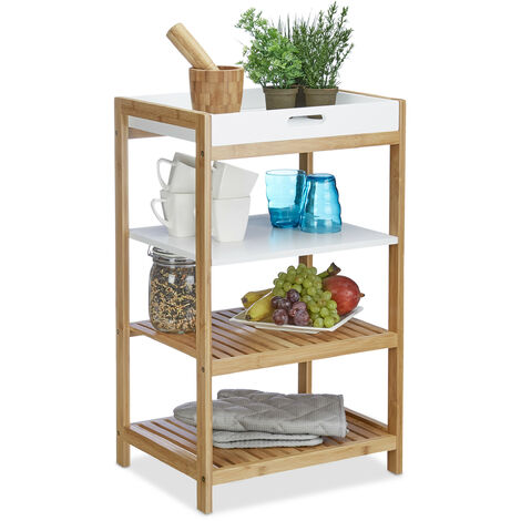 Free standing deals white shelf unit