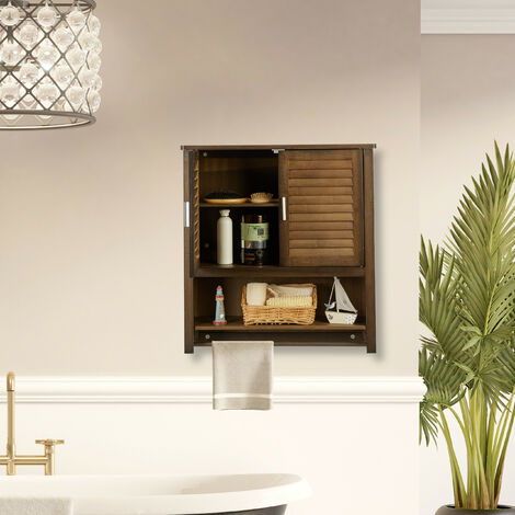 Wall cabinet with towel bar discount