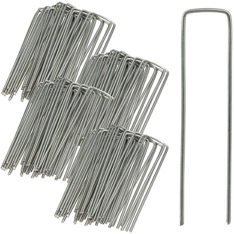Black and Silver Straps and Anchor for Floor Galvanized Steel Relaxdays Set of Pegs for Trampolines 