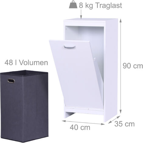 Relaxdays laundry cabinet, foldable laundry bag 48 l, HWD: 90 x 80 x 35 ... - Moisture Resistant Laundry Cabinets Storage