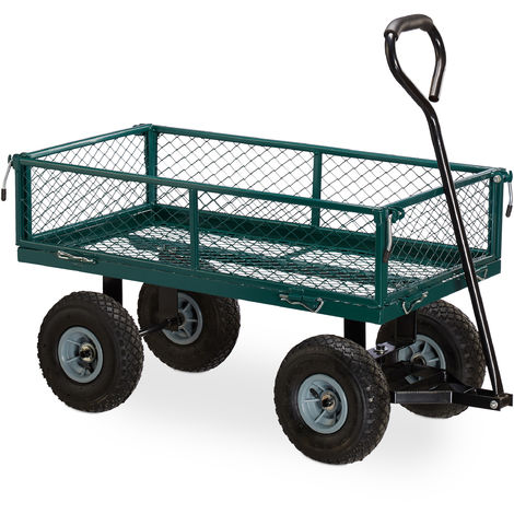 Relaxdays Hand Wagon, Practical Garden Hand Cart, Outdoor Transporter ...