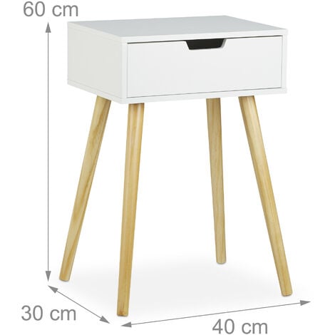 White deals modern nightstand