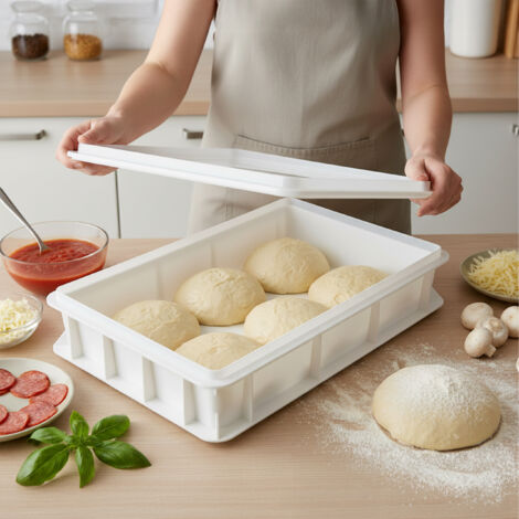 Anlising Set Of 4 Pizza Ball Box With Lid, Pizza Dough Box With