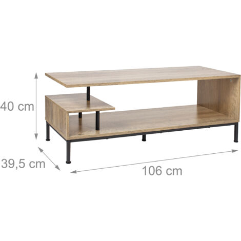 Preisvergleich für Relaxdays TV Board mit Rollen, zwei Ablagen für Geräte, platzsparendes