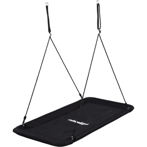 Relaxdays Rectangular Nest Swing, for Children & Adults, 150 kg, Multi ...