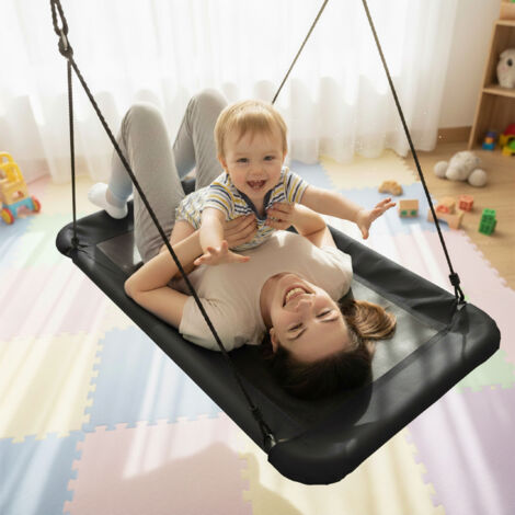 Relaxdays Rectangular Nest Swing, for Children & Adults, 150 kg, Multi ...