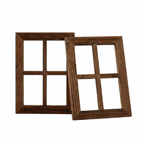 Relaxdays decorative window frames, set of 2, HB: 40x28 cm, vintage ...