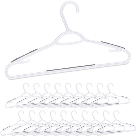 Clear Plastic Top Hanger W/ Non-Slip Rubber Shoulder Strips