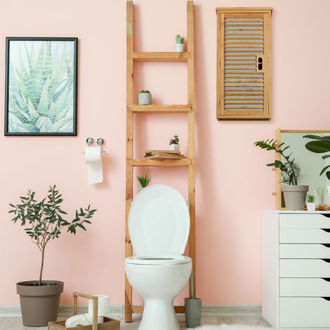 Relaxdays Bamboo Wall-Mounted Bathroom Cabinet, 2 Shelves, Height ...