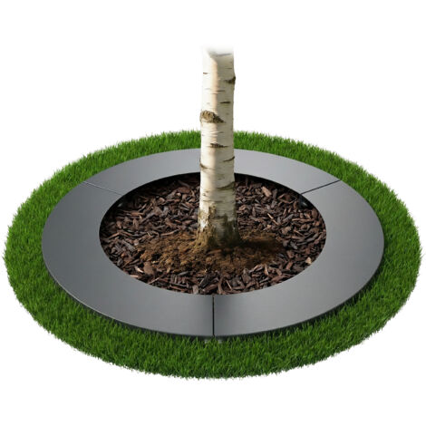 Live Edge Tree Rings Relaxdays Tree Ring, Lawn Edge for Trees & Shrubs, D: 90 cm, Planting ...