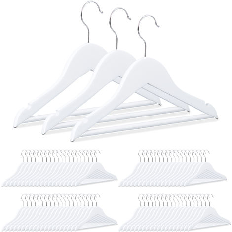 ASAB Pack of 20 Premium Plastic Hangers Adult Clothes Hangers Anti
