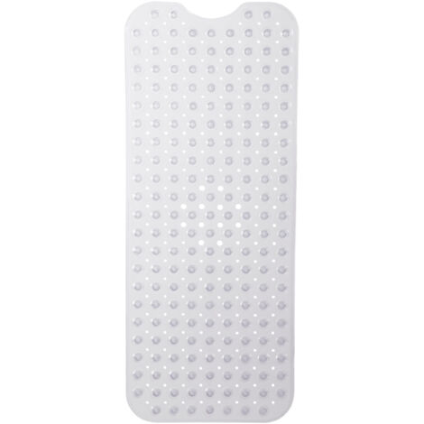 Relaxdays Bathtub Mat, Extra Large Size with Suction Cups, Washable, 97 x 39 cm, Different Colours