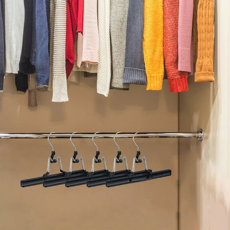 The Hanger Store 40 Black Clips for Velvet Flocked Hangers Trousers &  Skirts - Choose Colour : Amazon.co.uk: Home & Kitchen